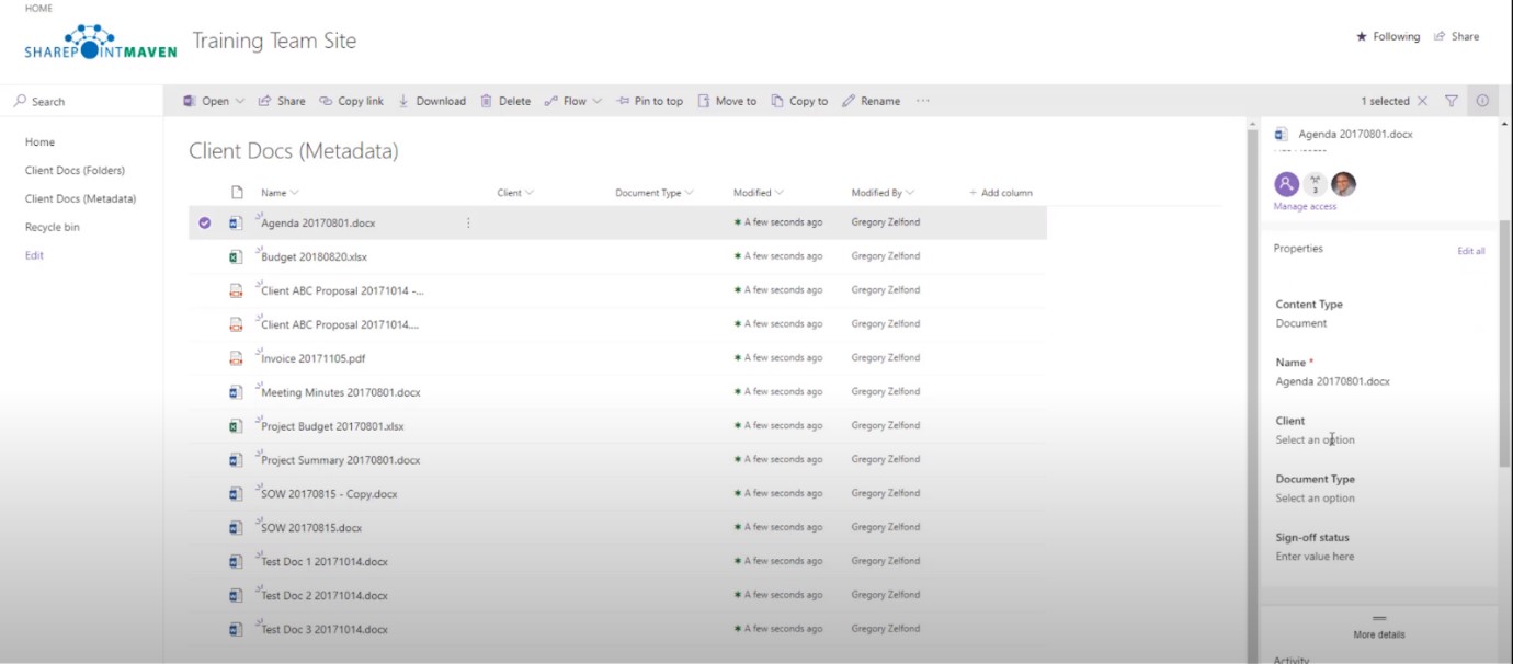 Tagging documents in SharePoint