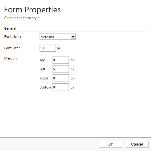 Form properties