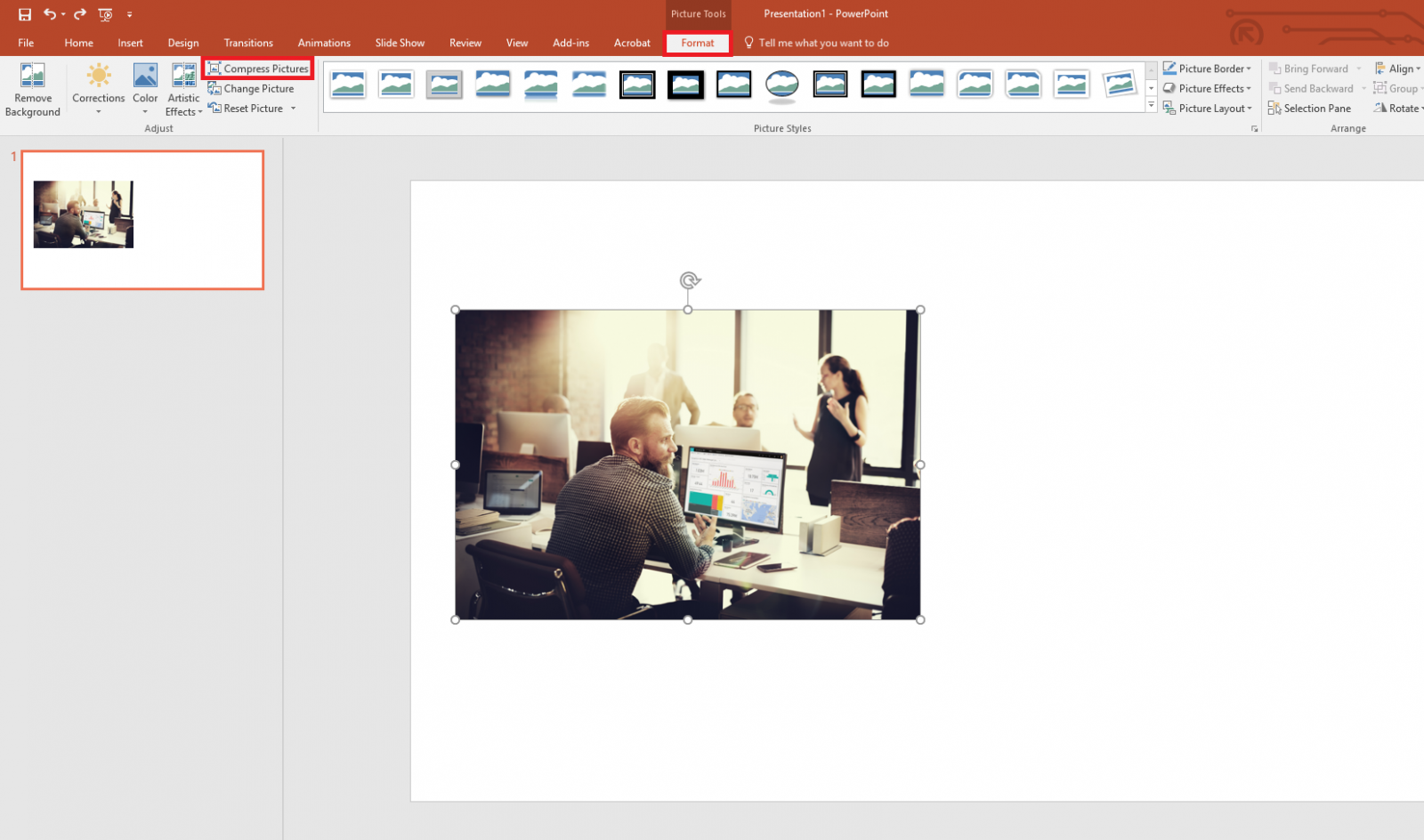 How to compress pictures in PowerPoint