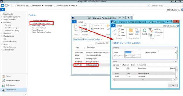 How to create standard purchase codes in Dynamics NAV