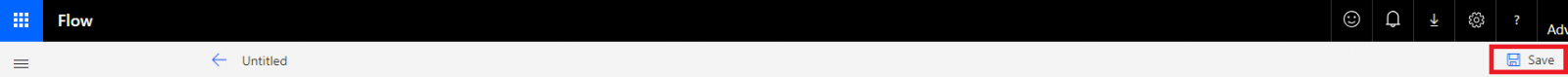 How to save your flow in Microsoft Flow
