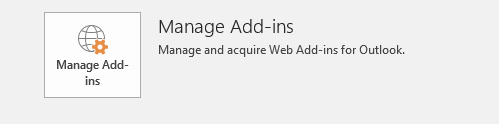 Managed add ins in Outlook