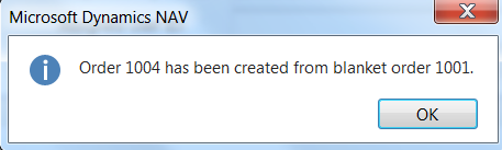 Sales order notification message in Dynamics NAV