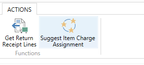 Suggest item charge assignment button in NAV